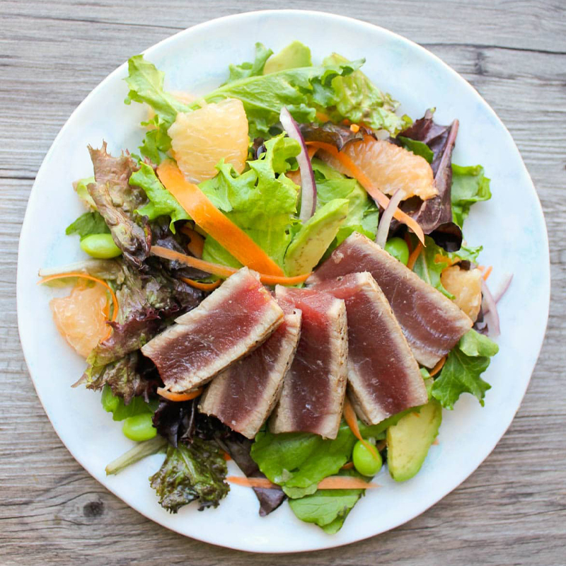 Tuna Steak Edamame & Seaweed salad