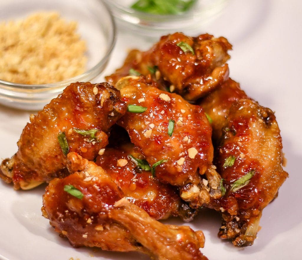 Hot garlic wings and fries